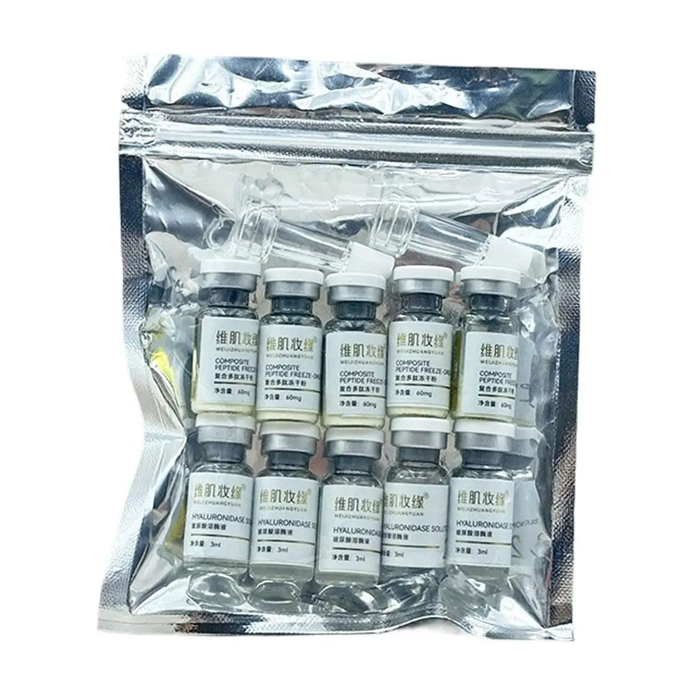 GHK-Cu Blue Copper Peptide Serum Set — 98% GHK-Cu copper peptide — before and after skin comparison