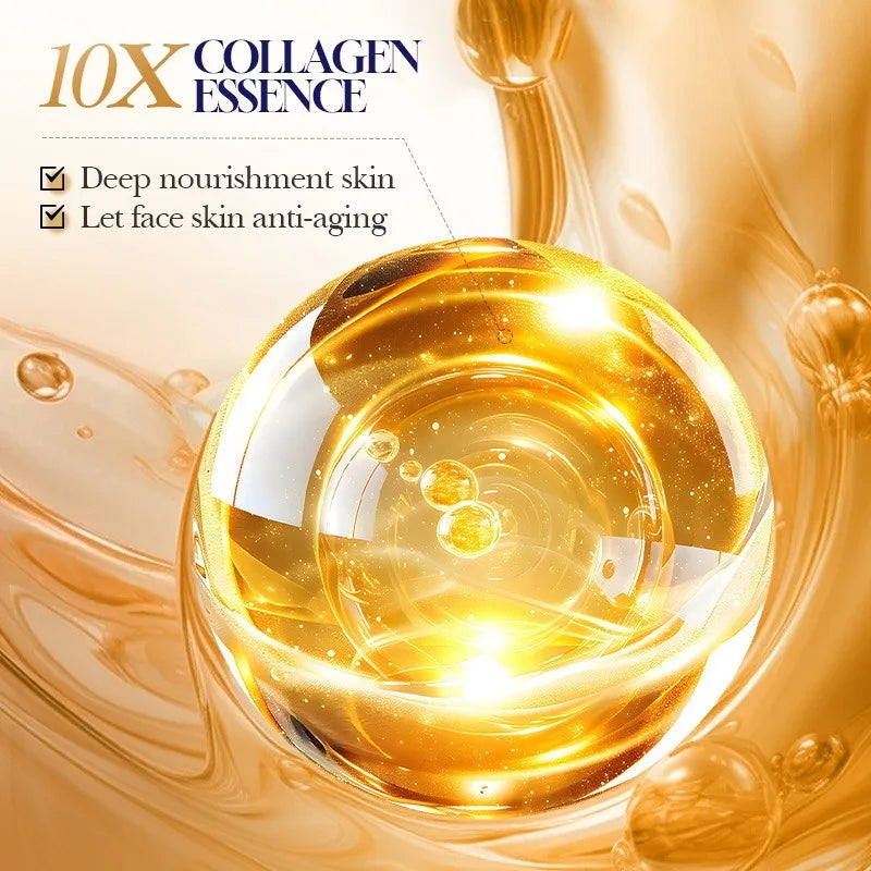 Jar of collagen peel-off mask for firming and softening skin.