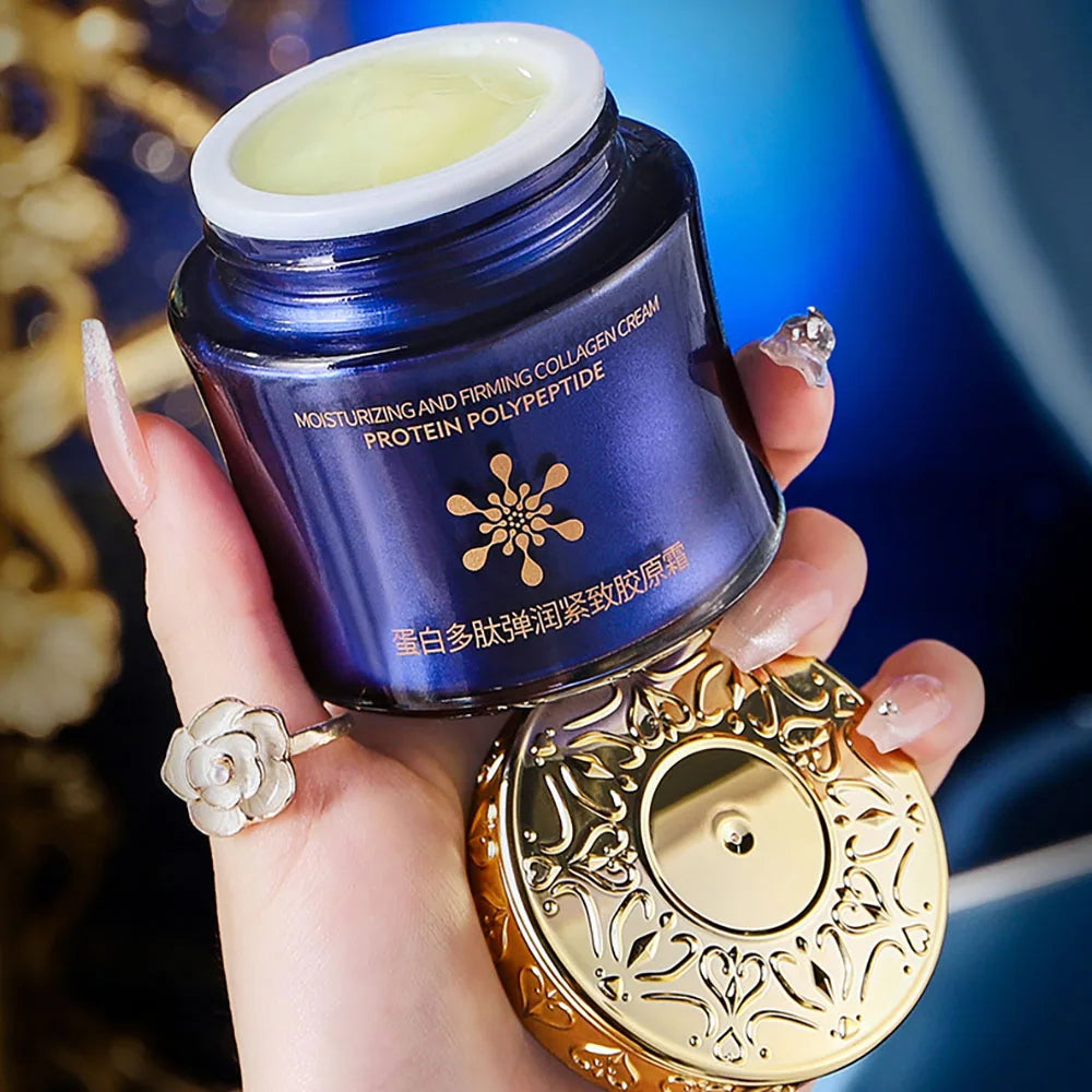 Protein Peptide Elastic Firming Collagen Cream Moisturizing Reduce Fine Lines Brightening Skin Beauty Face Cream Korea Skincare