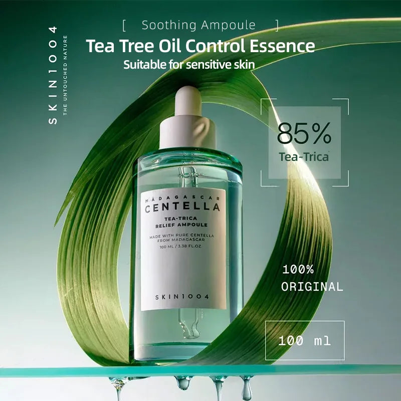 SKIN 1004 Centella Tea-Trica Acne Serum Set — Centella & Tea-Trica — Centella and tea-trica ingredient botanical illustration