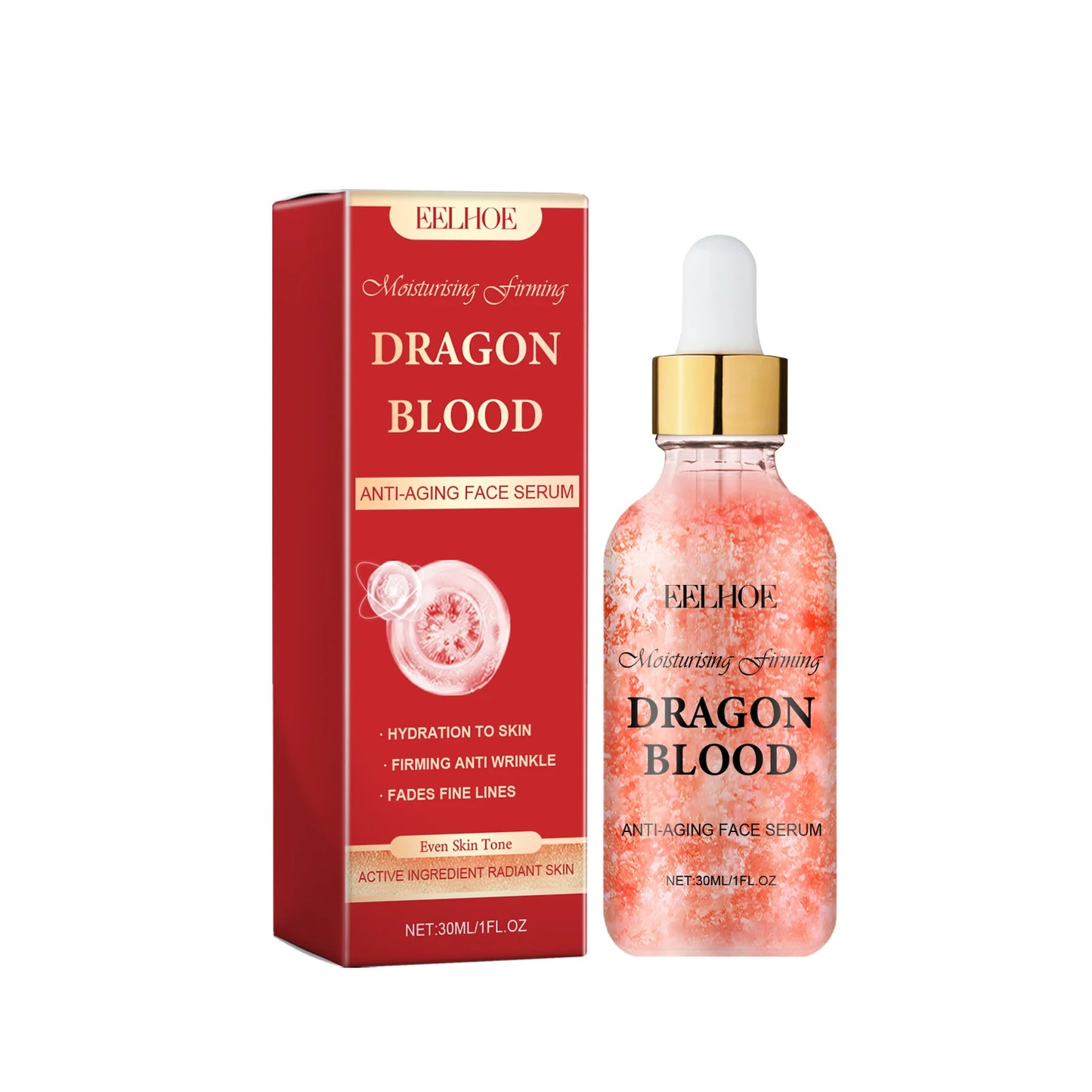 EELHOE — Dragon Blood Serum — Deep hydration effect demonstration