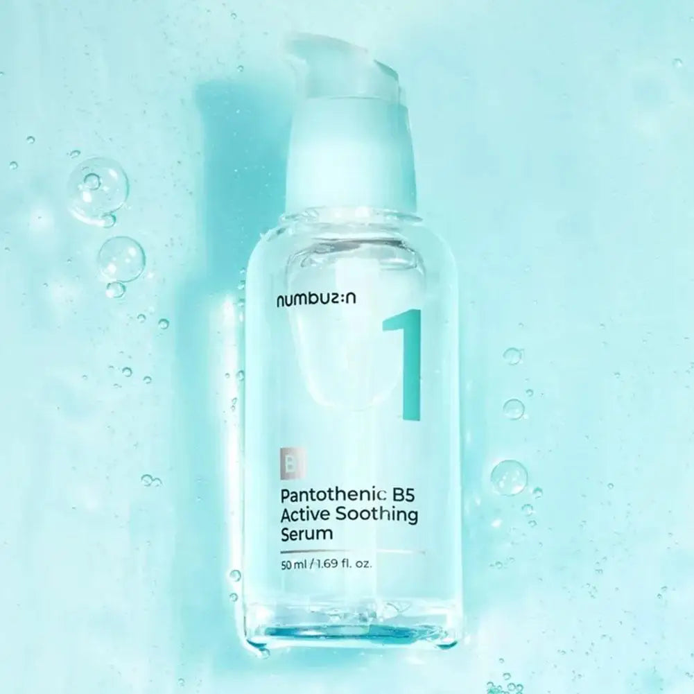 Skincare set with soothing serum, calming toner, hyaluronic mask, and centella toner pads
