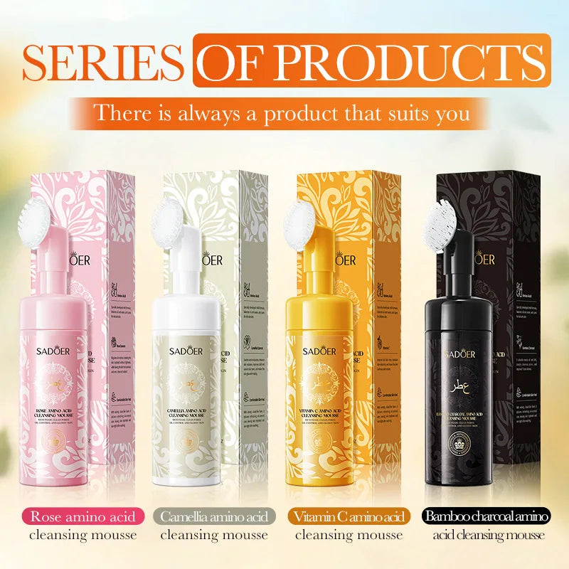 Vitamin C deep cleansing face wash foam for brightening, moisturizing, and pore refining.