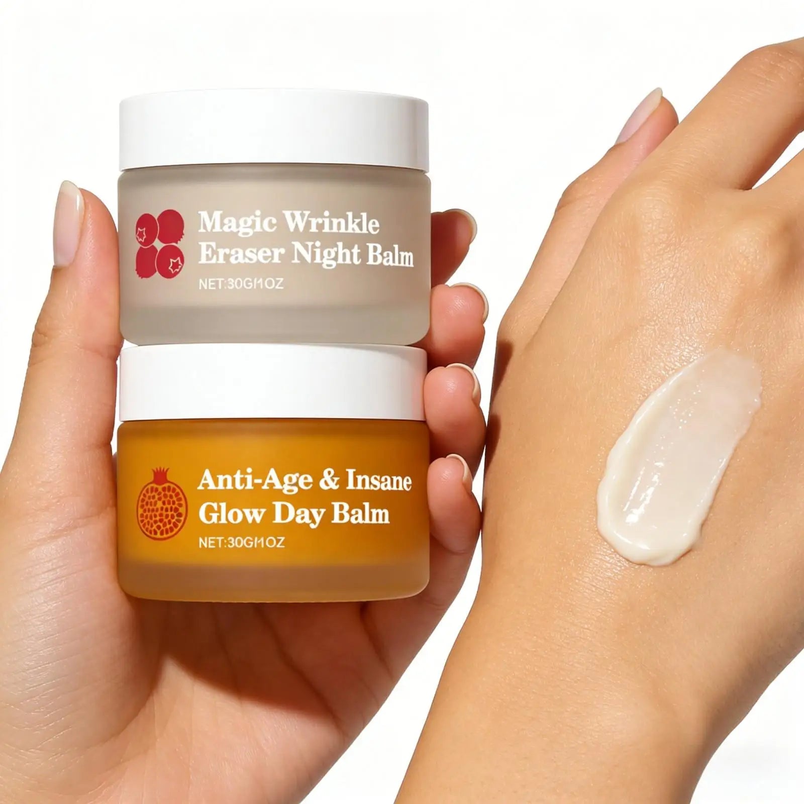 MagicSkin Renewing Cream — Anti-Aging & Collagen — Key active ingredients infographic