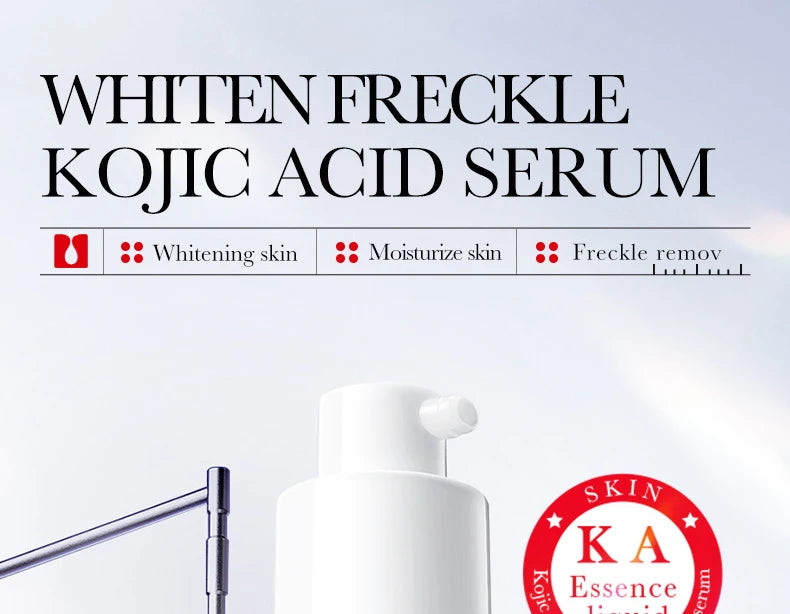 Kojic acid brightening serum bottle for freckle removal and skin brightening