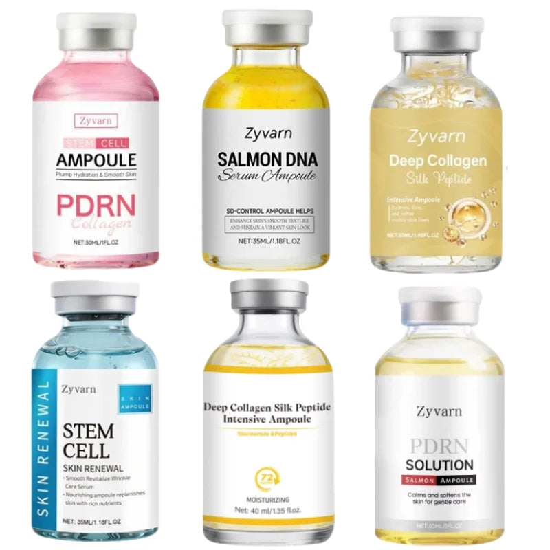 ZYVARN Salmon DNA PDRN Serum — salmon DNA + PDRN + collagen — blue ampoule bottle front