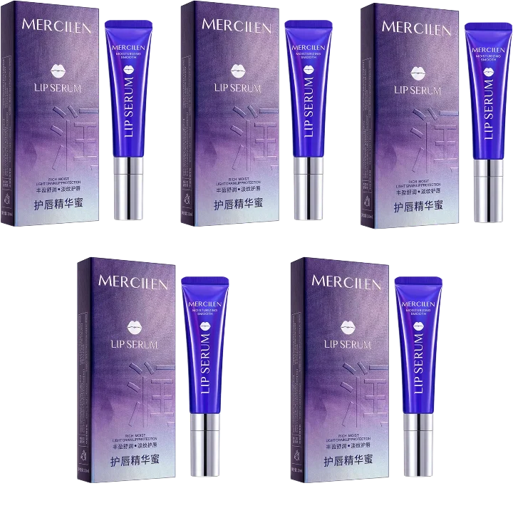 MERCILEN Honey Essence Moisturizing Lip Oil Gloss — Honey — Usage demonstration on lips close-up