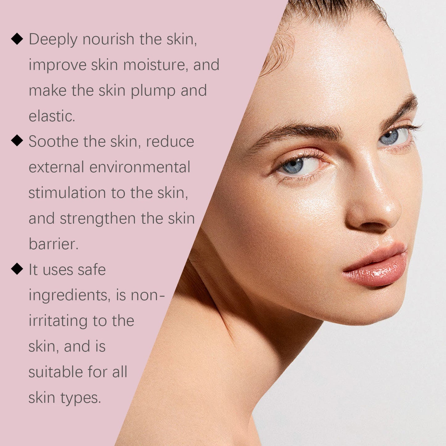 HOYGI Rose Peptide Brightening Glow Toner — rose + peptide — bottle back view on white background
