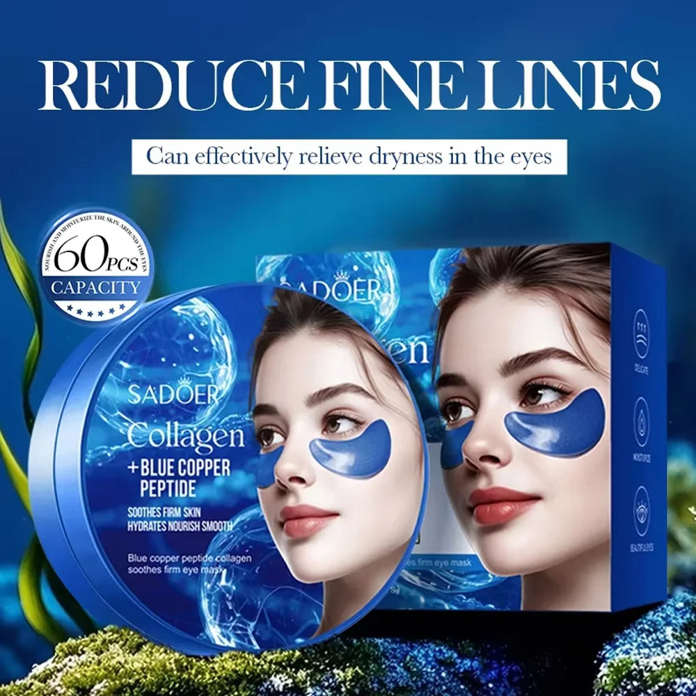 Under-eye gel patches with collagen and caffeine for dark circles and puffiness