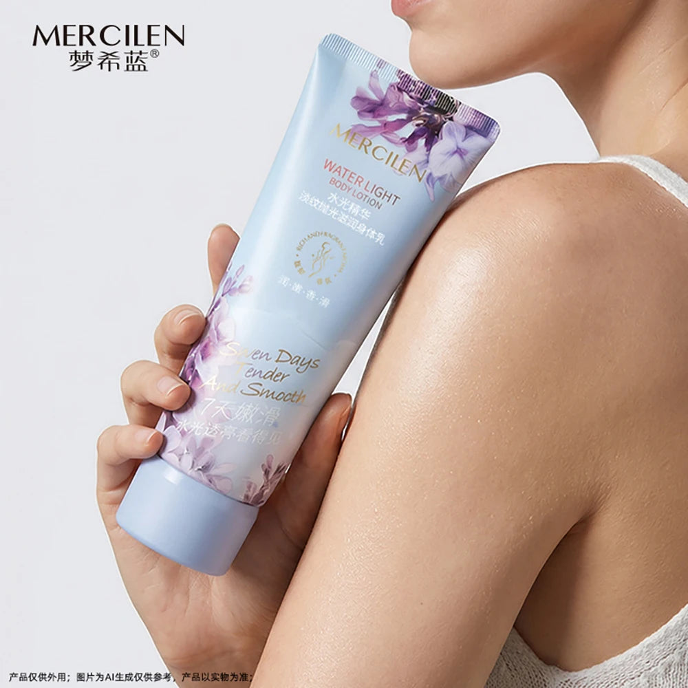 MERCILEN — Nourishing Brightening Body Lotion — Body lotion application on arms