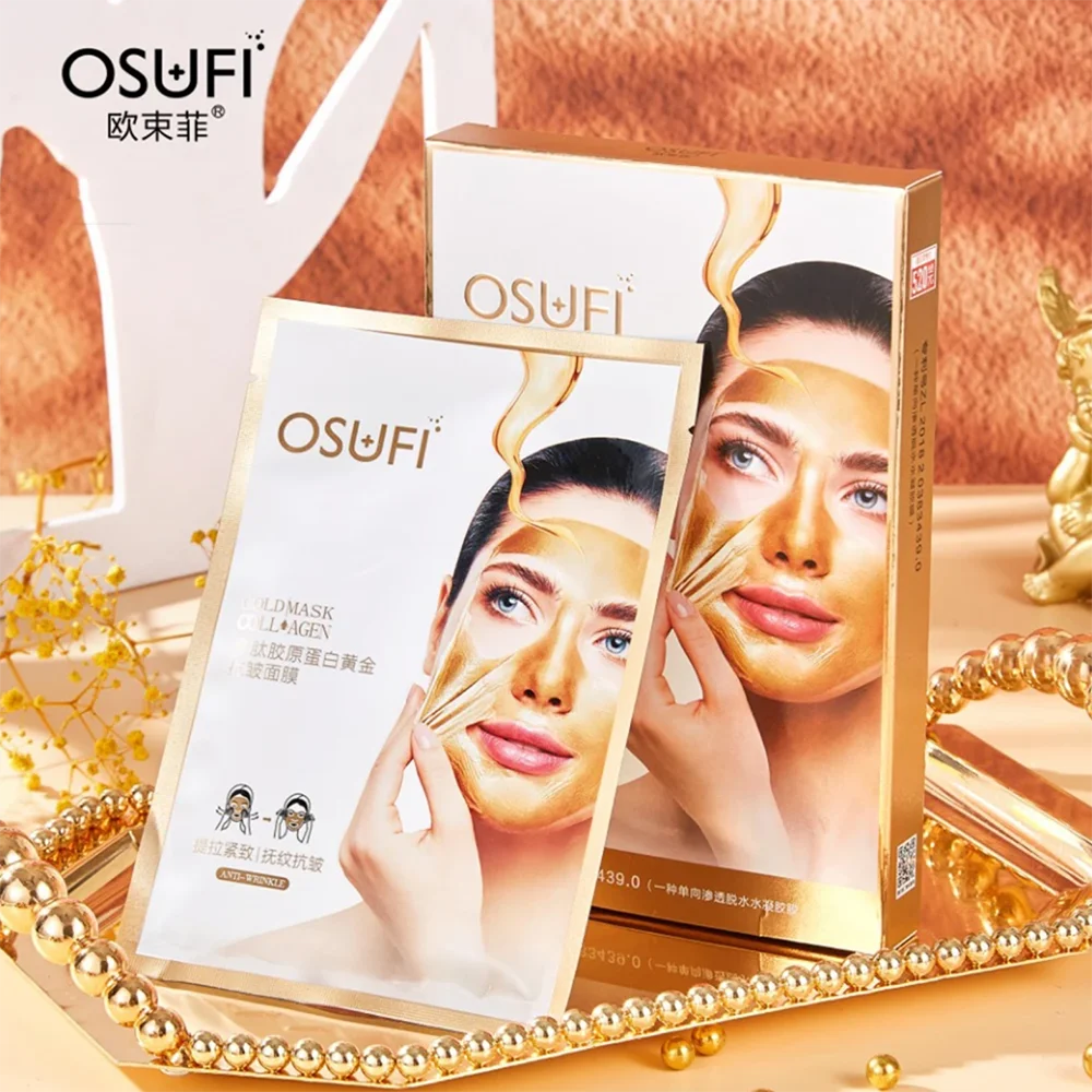 OSUFI Polypeptide Collagen Gold Anti Wrinkle Facial Masks Firming Soothing Repair Facial Care Face Mask Korea Skincare Products