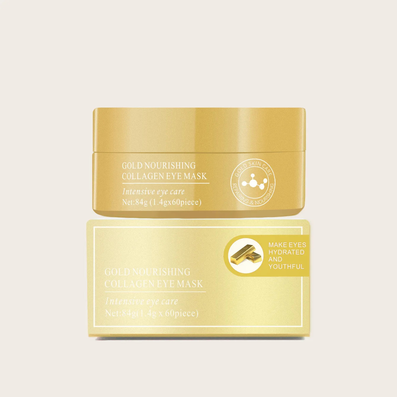 Under-eye gel patches with seaweed collagen and niacinamide for firming
