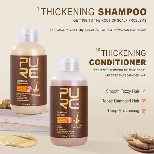 PURC Hair Shampoo Conditioner Hair Growth Oil Sets Smoothing Hair Loss Treatment Repair Damamged Nourish Hair Care Products