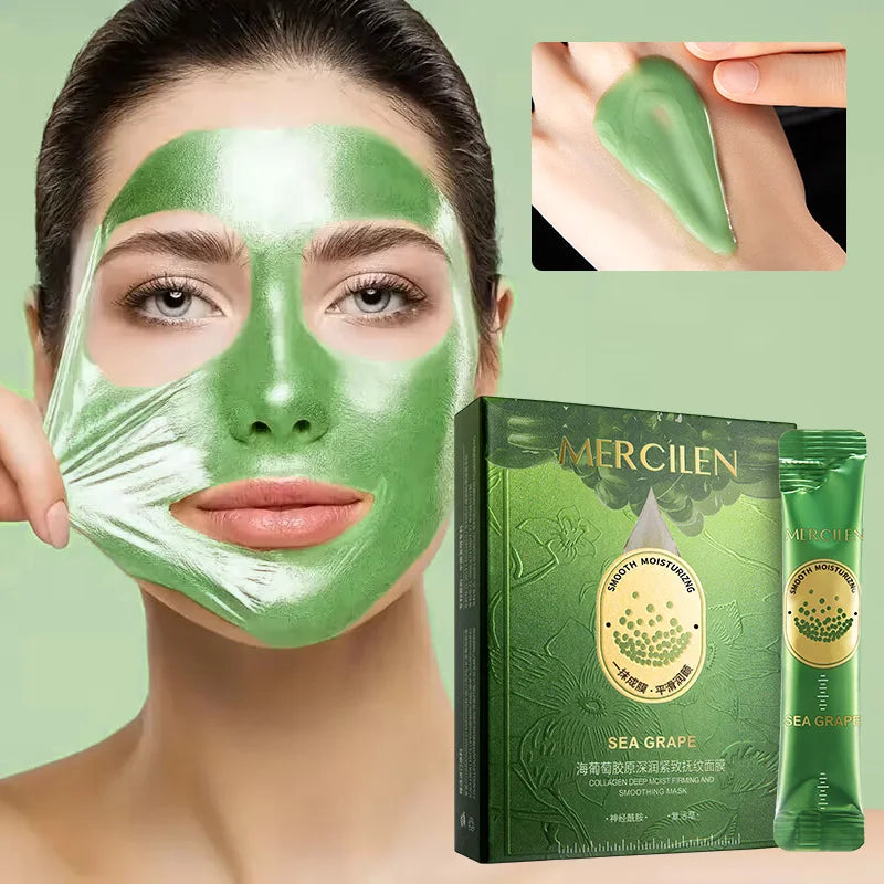 Facial sheet mask with collagen to moisturize and brighten skin