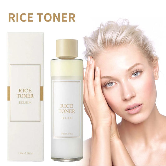 EELHOE — Rice Toner Moisturizing Firming — White and green bottle on white background
