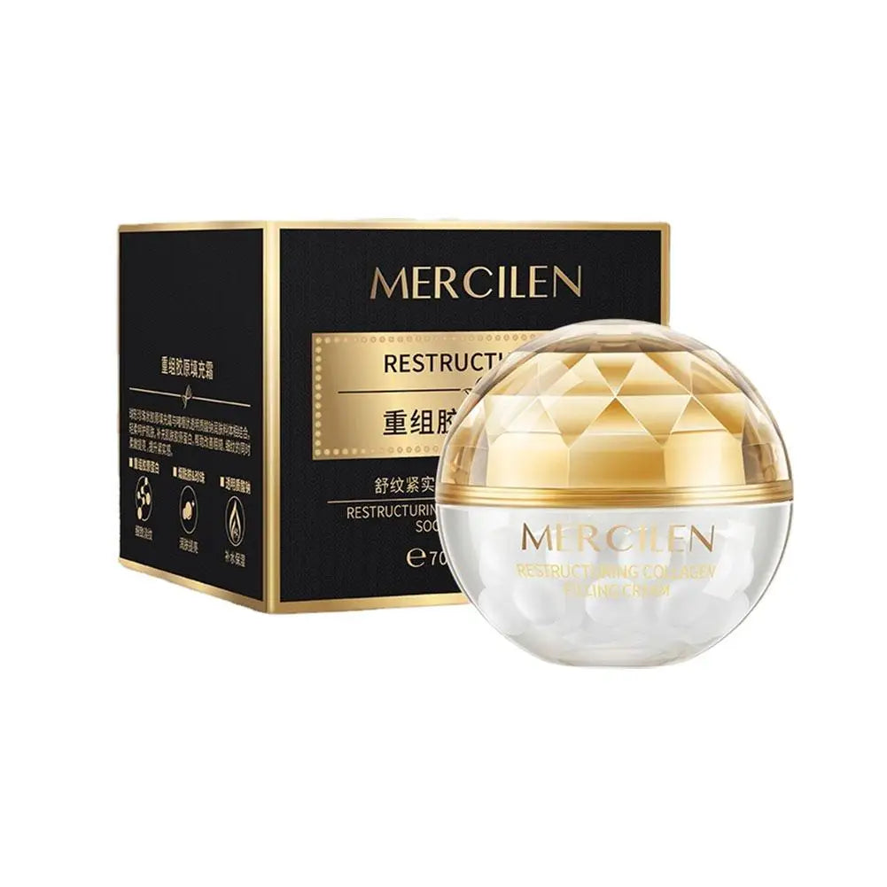 Assorted selection of gold fish roe and collagen firming cream jars