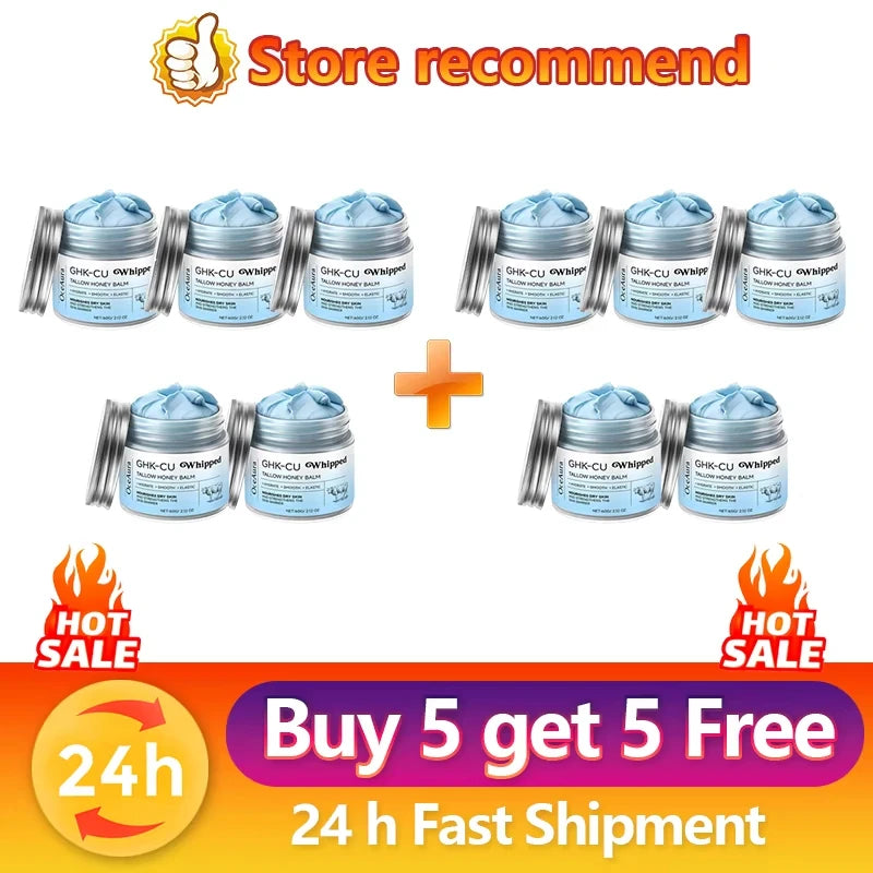 OUHOE Copper Peptide Manuka Honey Blue Balm — Copper Peptide & Manuka Honey — Complete product set lifestyle display