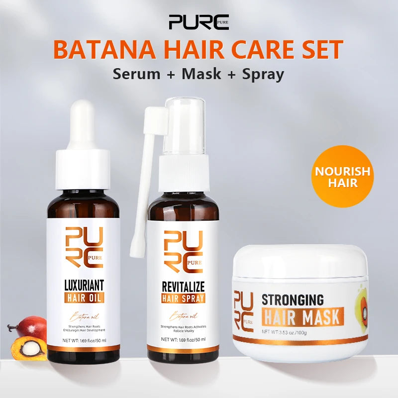 PURC Batana Oil Rosemary Biotin Hair Growth Treatment Set