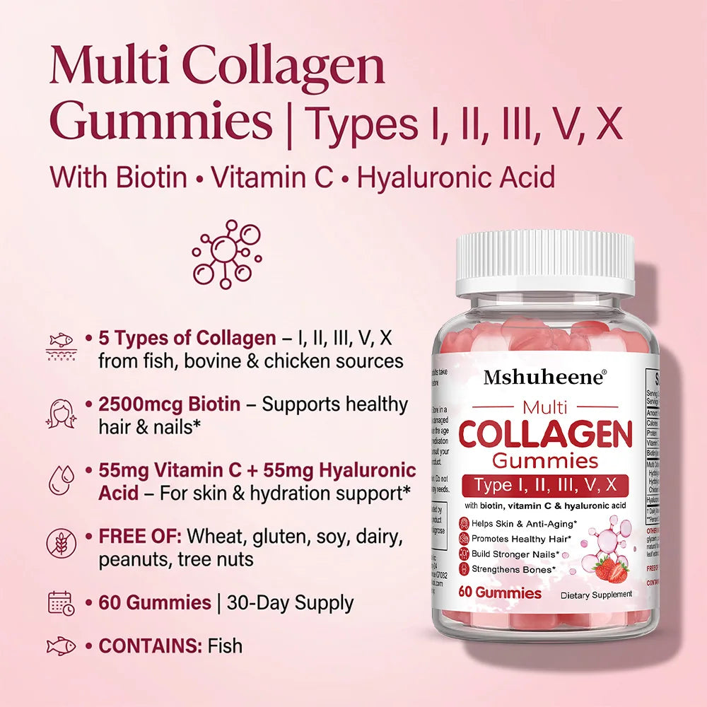 SkinSwaag Beauty ZENVITALIZE Collagen Complex Gummies — collagen + biotin + vitamin C — gummy detail close-up on white background