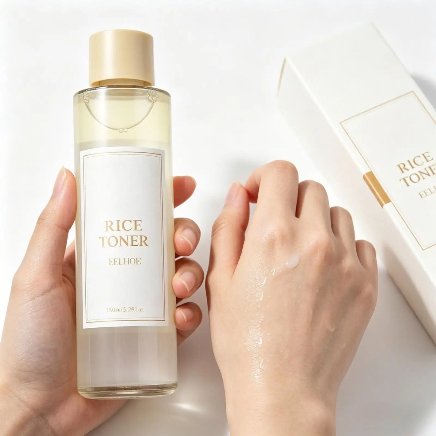 EELHOE Rice Niacinamide Pore-Minimizing Toner — Rice & Niacinamide — Toner on cotton pad application