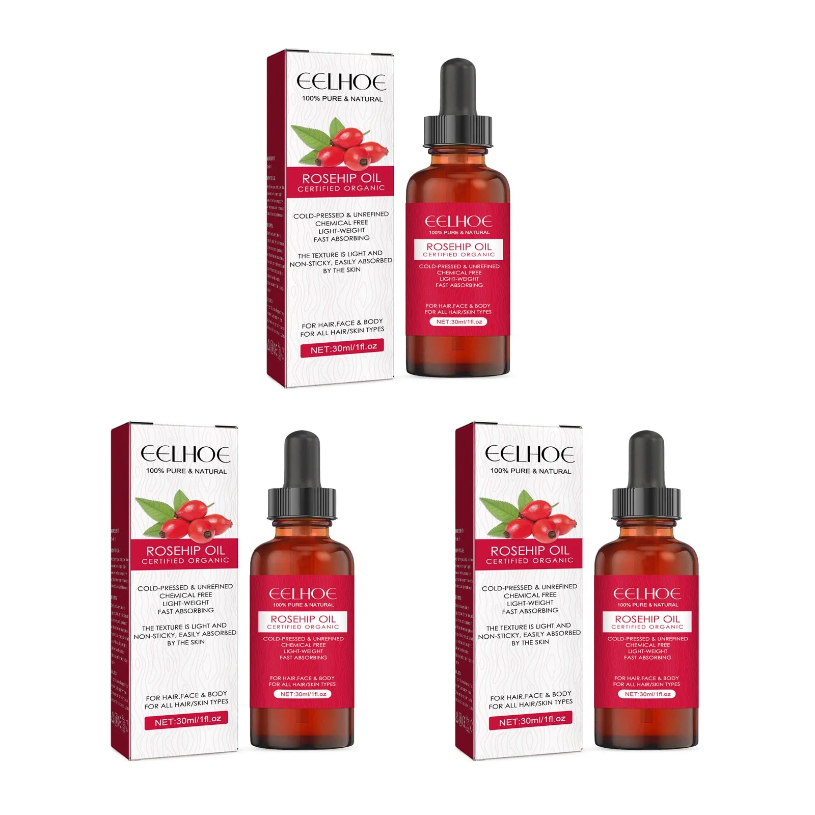 EELHOE — Rosehip Oil Serum — Hair application and shine demonstration