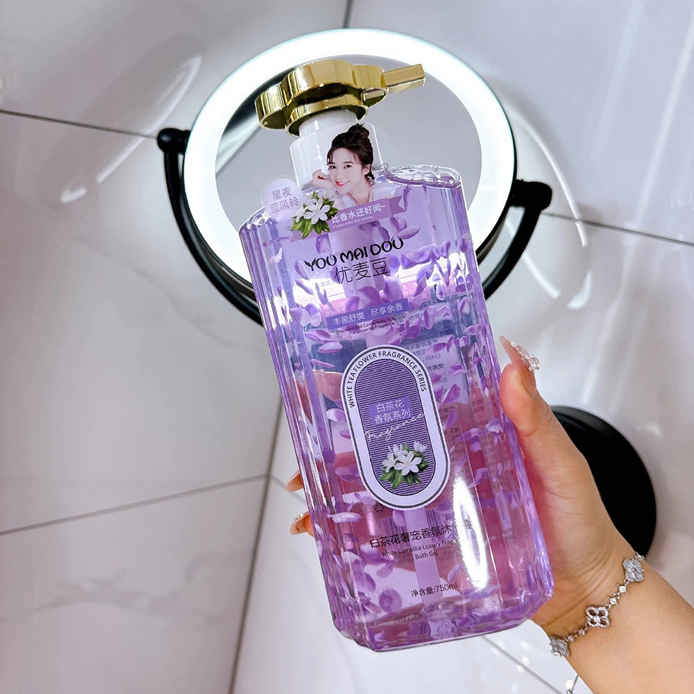YUMAIDOO Mango Peach Bubble Shower Gel — Mango & Peach — Fresh and fruity aroma infographic