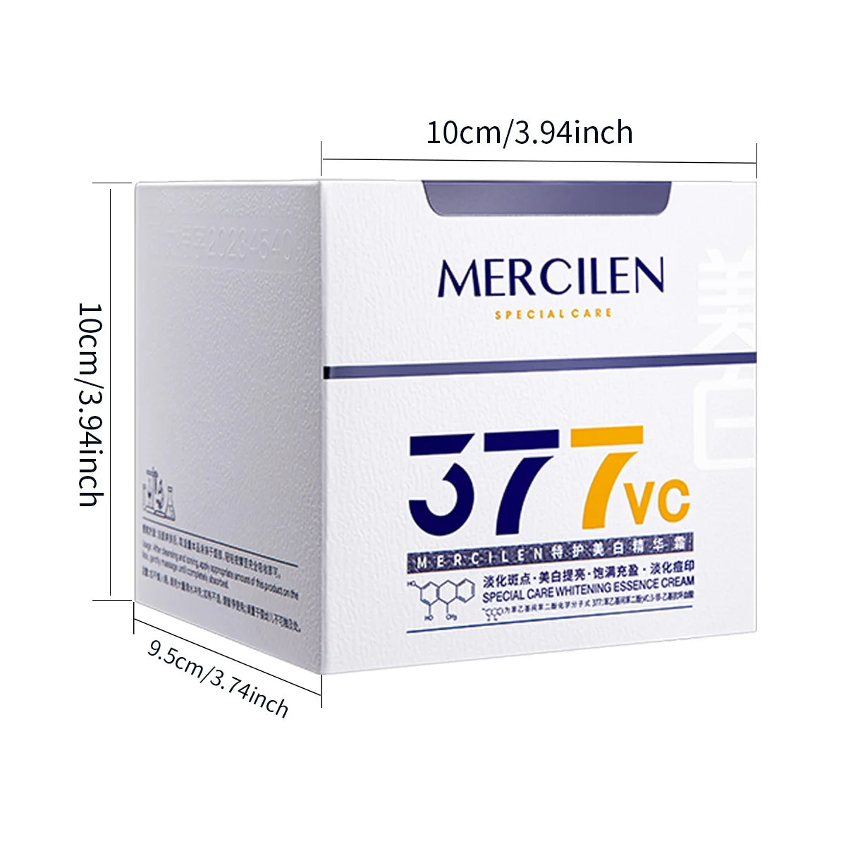 Mercilen Moisturizing Essence Cream 50g, Contains Hyaluronic Acid, Plant-Derived Squalane, and Niacinamide to Moisturize and Brighten Facial Skin, Making Skin Look Younger, Suitable for All Skin Types