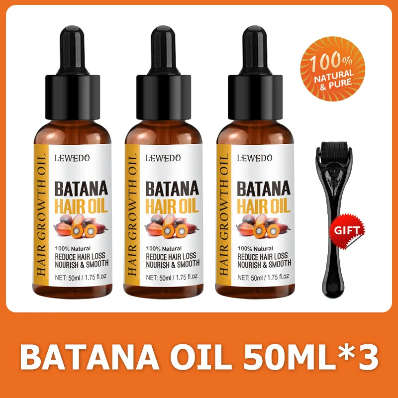 Bottle of pure batana oil for hair growth, shine and nourishment