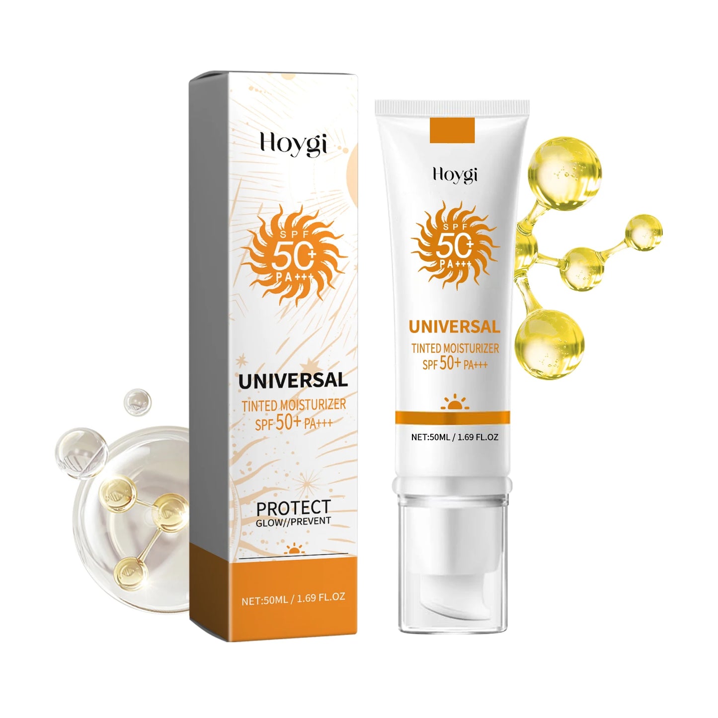 HOYGI — UV Shield Brightening Cream — Skincare benefits infographic