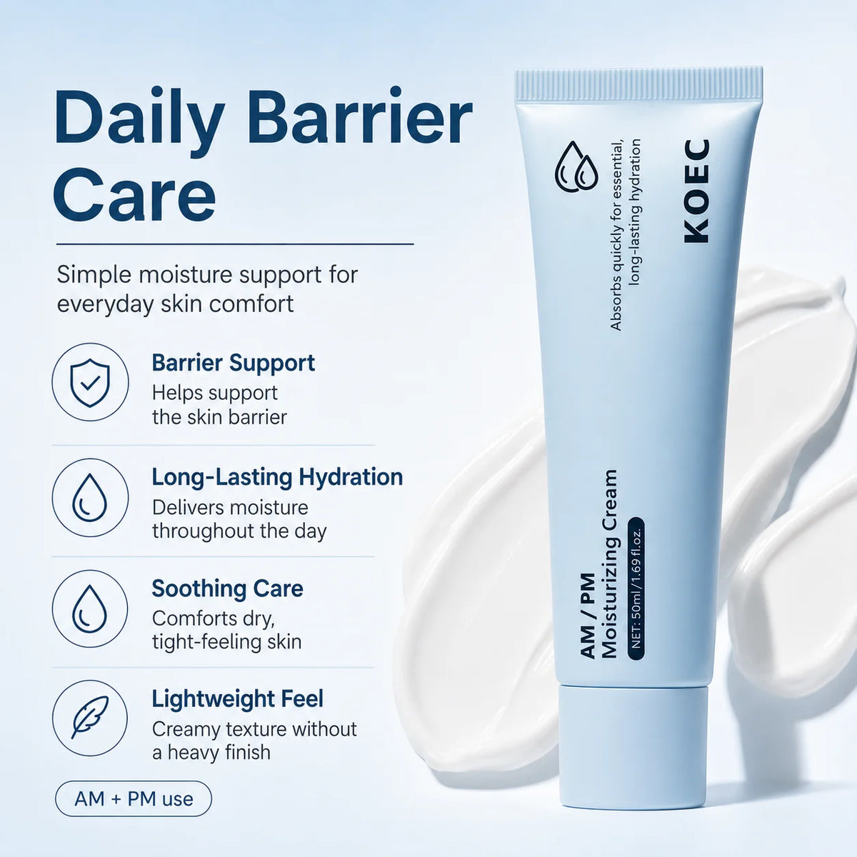 KOEC AM/PM Moisturizing Cream — 50 ml — product gallery image 3