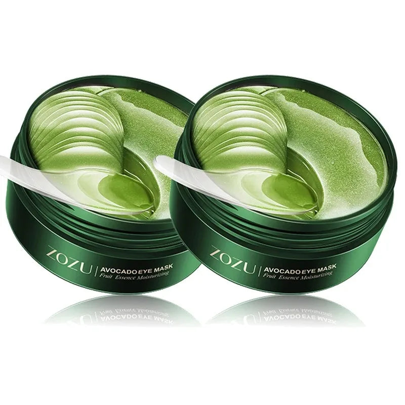 SkinSwaag Beauty CLAFACES — Avocado Gold — Woman applying under-eye patches for dark circles