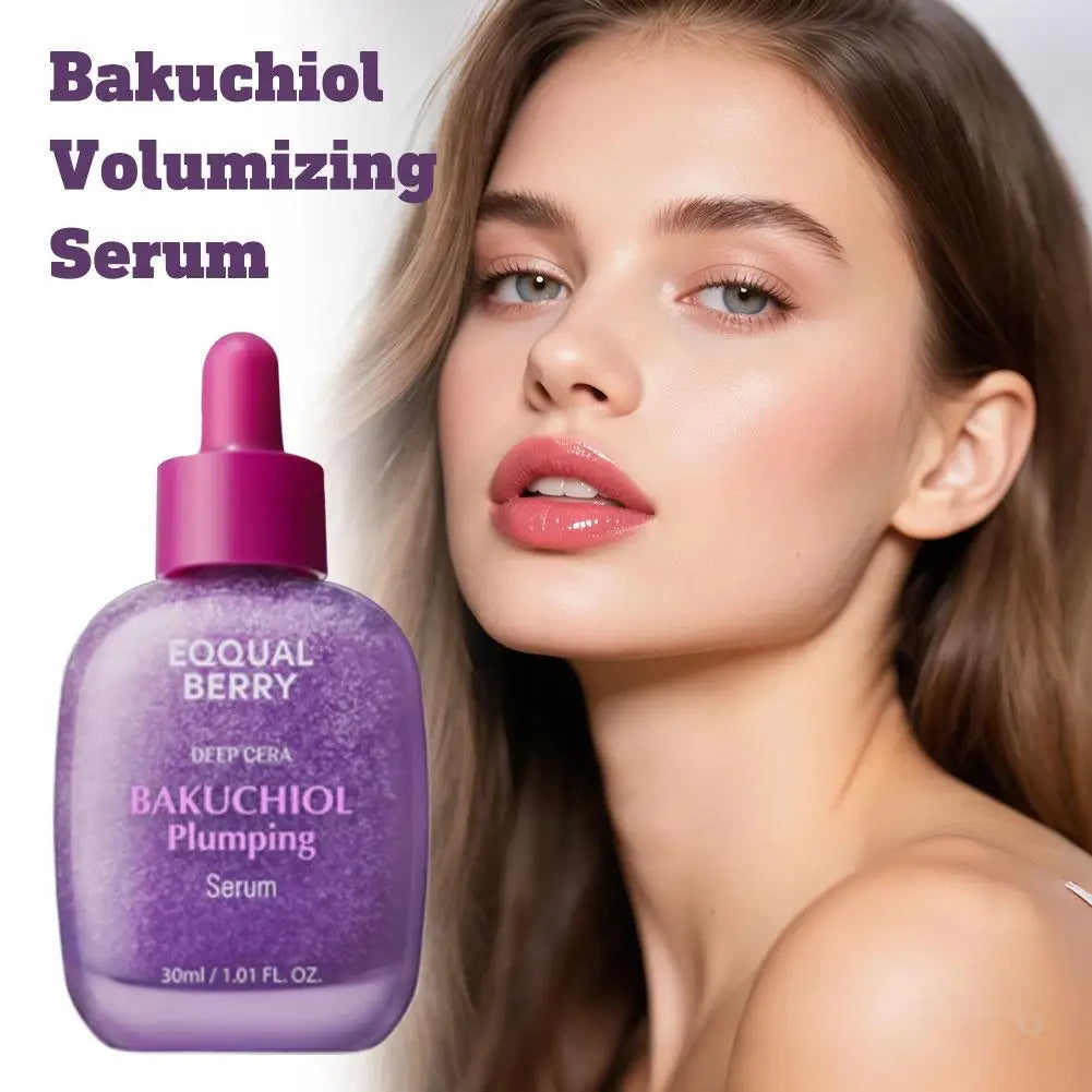 Jar of plumping face cream with bakuchiol and ceramide for firming, hydrating, and barrier repair