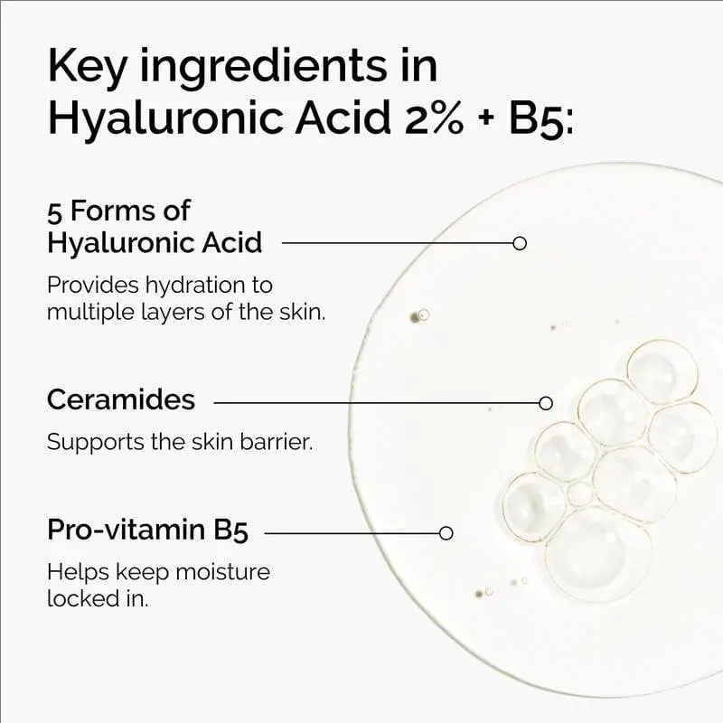 THE ORDINARY Hyaluronic Acid B5 Ceramide Serum — Hyaluronic Acid & Ceramide — Before and after hydration and plumping results