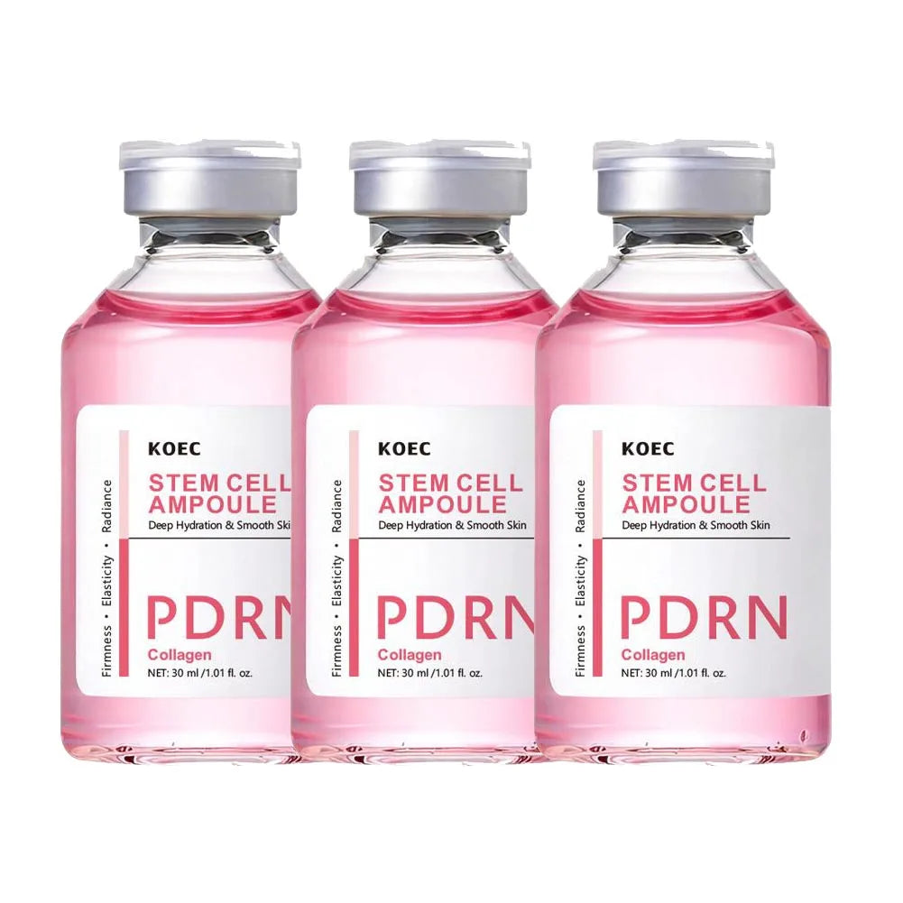 Pink vitamin brightening serum ampoule bottle with PDRN