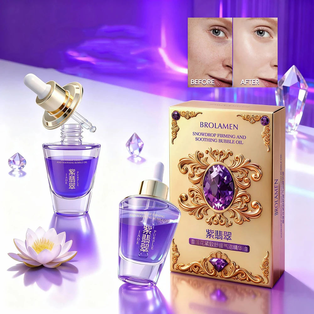 SkinSwaag Beauty — BROLAMEN Snow Lotus Bubble Serum — Bubble serum texture on hand