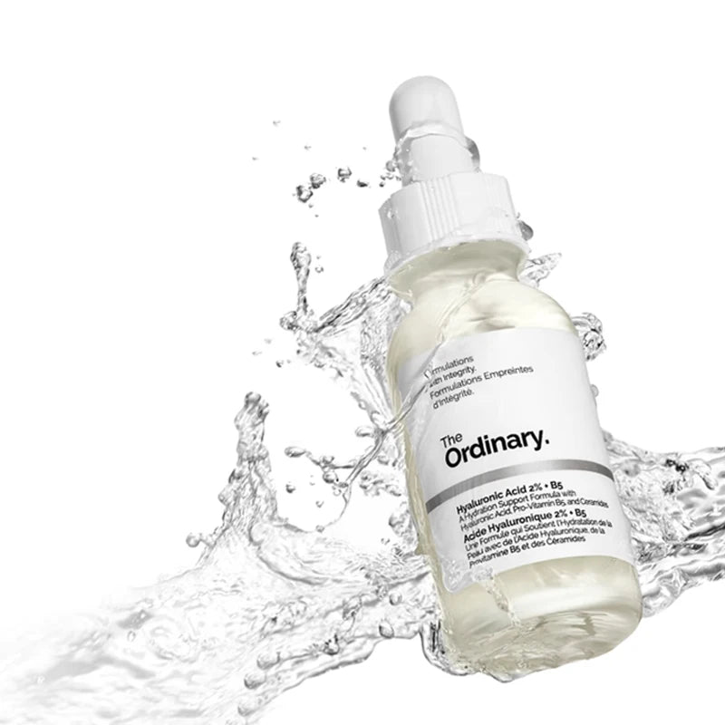 THE ORDINARY Hyaluronic Acid B5 Ceramide Serum — Hyaluronic Acid & Ceramide — Minimalist dropper bottle on white background
