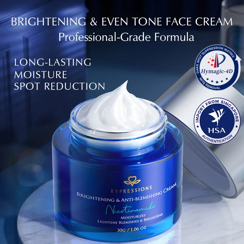 Brightening Face Cream – Alpha Arbutin + Niacinamide, Hydrating Moisture Care for Radiance & Even-Looking Tone