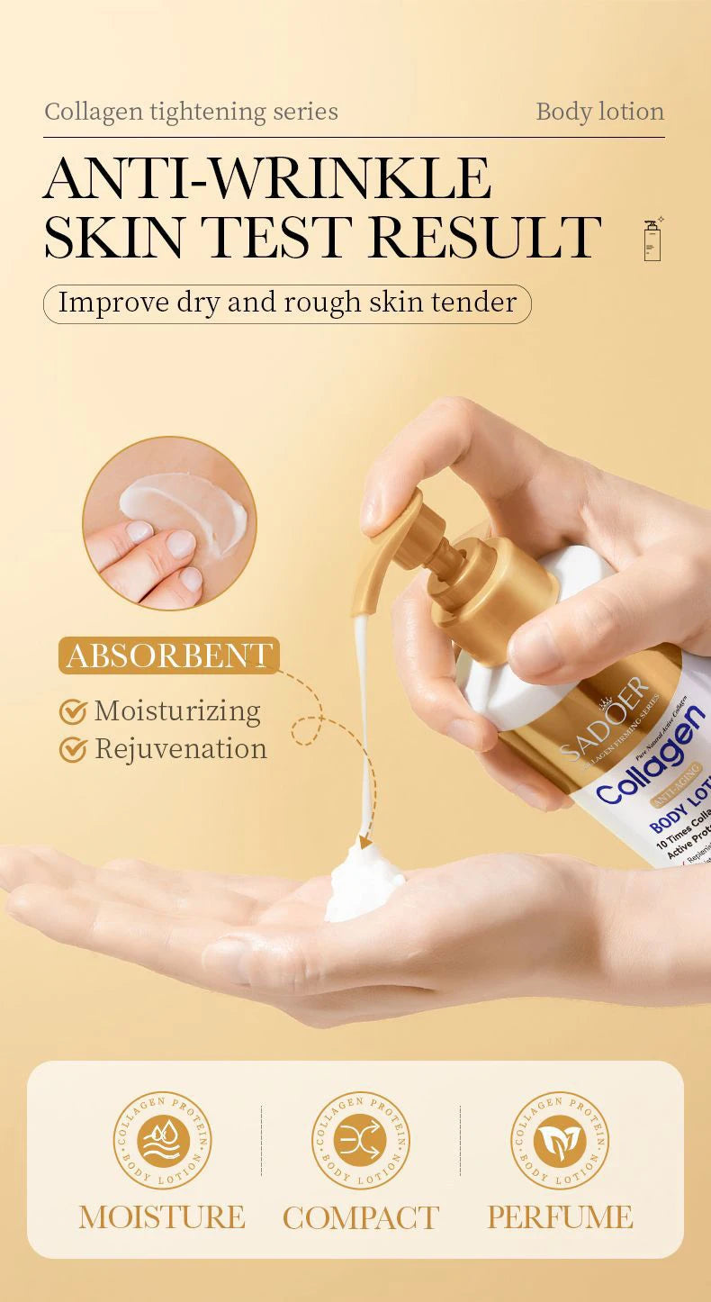 Collagen milk face and body cream jar for brightening and moisturizing skin