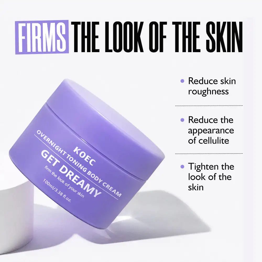 KOEC Overnight Body Cream — shea butter + lavender + coconut — product box packaging