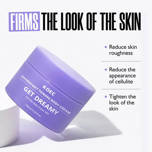 KOEC Overnight Body Cream — shea butter + lavender + coconut — product box packaging