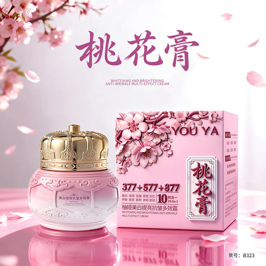 SkinSwaag Beauty — Sakura Glow Cream — Cream texture on hand