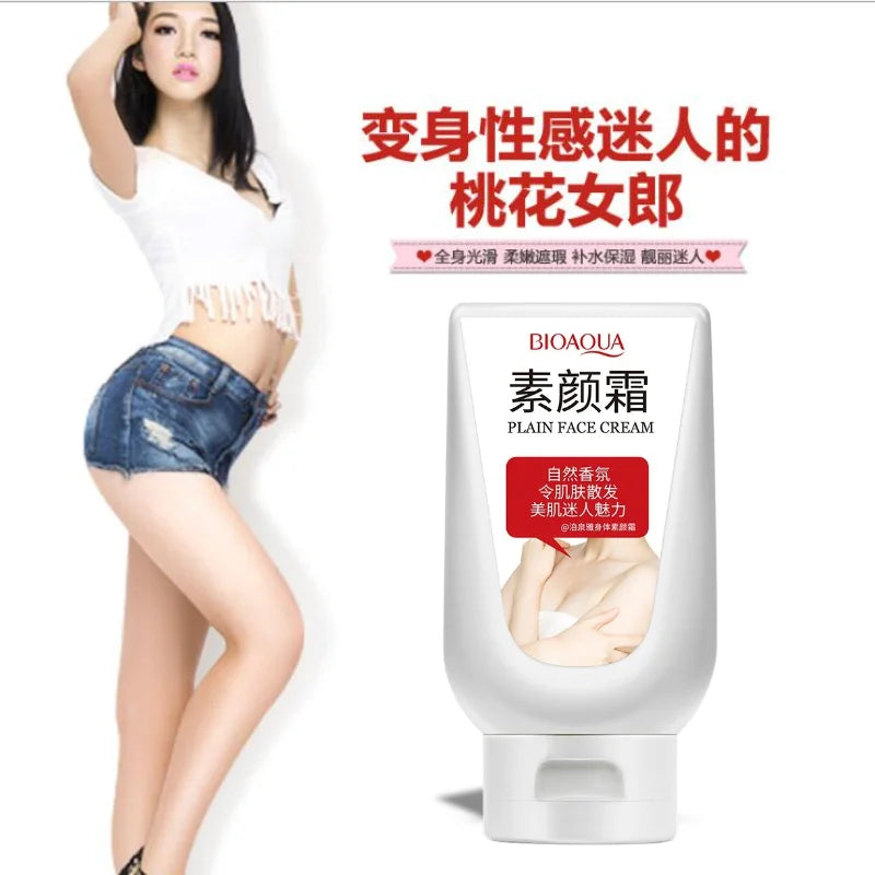 BIOAQUA Snow White Niacinamide Brightening Body Cream — Niacinamide — Cream applied on body skin brightening demo