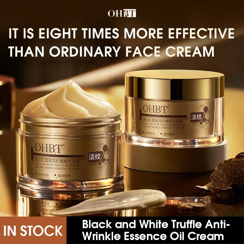 OHBT Black and White Loose Face Cream tightens, anti-wrinkle, reduces fine lines, removes yellowing, hydrates and moisturizes