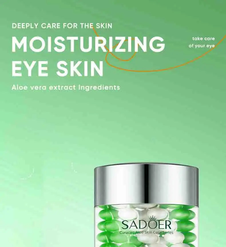 SADOER Aloe Vera Eye Cream Anti Dark Circles Eye Bags Remover Nourishing Moisturizing Firming Eyes Creams Skin Care Proudcts