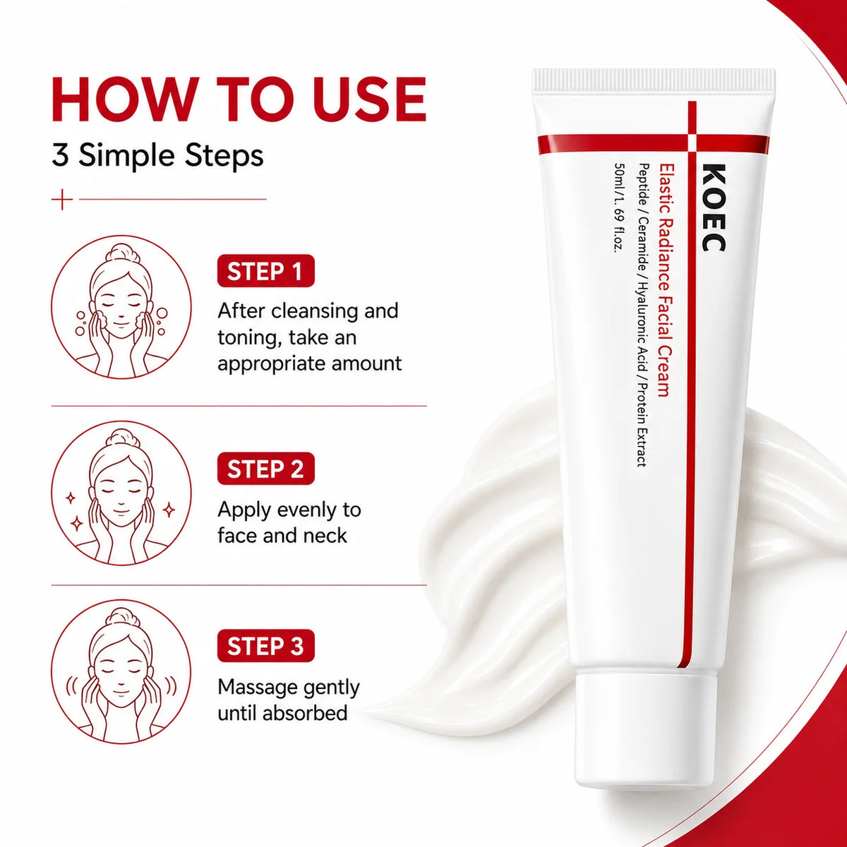 KOEC Elastic Radiance Facial Cream — 50 ml — product gallery image 5