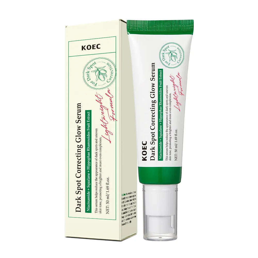Dark spot correcting niacinamide glow serum bottle with dropper
