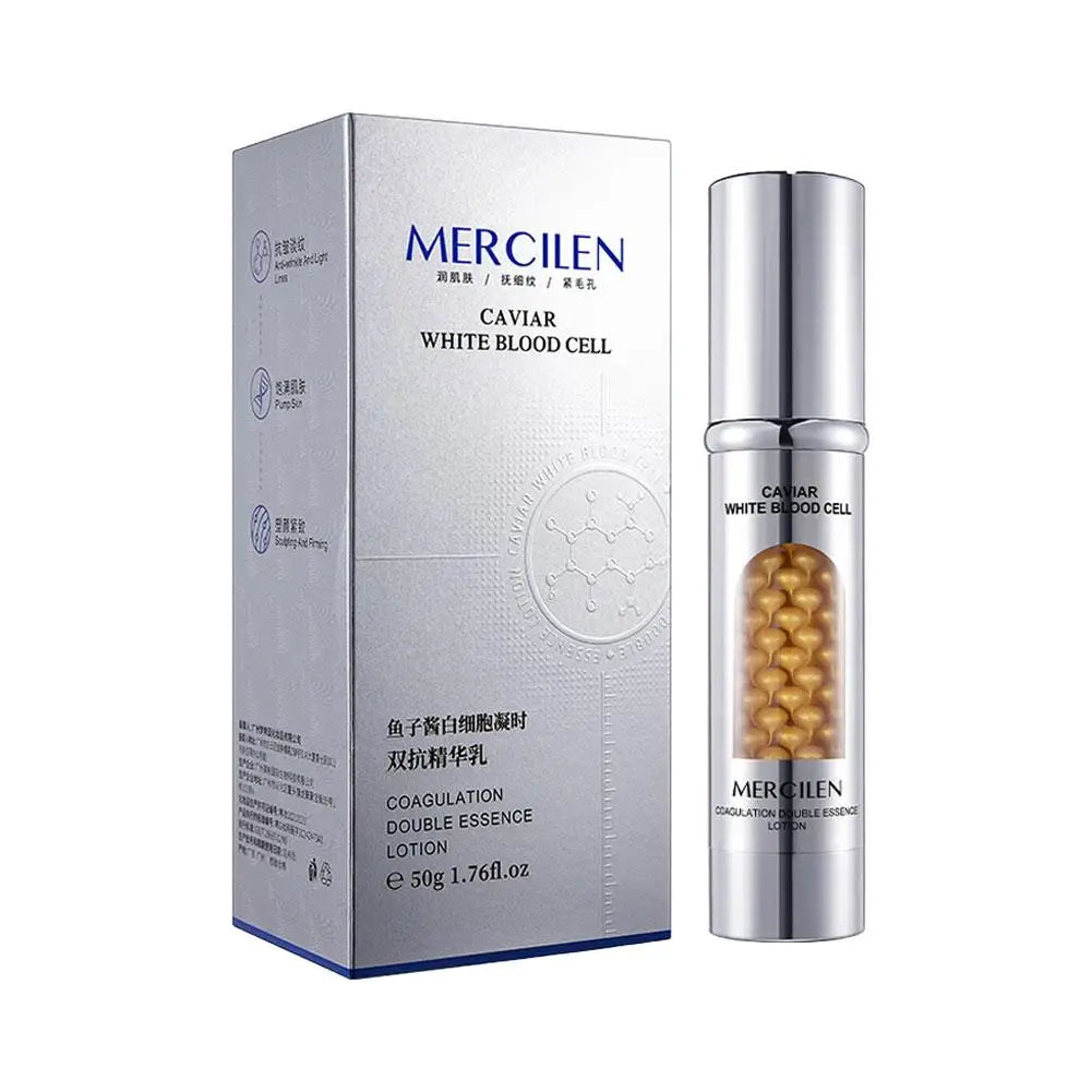MERCILEN Firming Facial Moisturizing Serum — Firming & Elasticity — Complete product and box set view