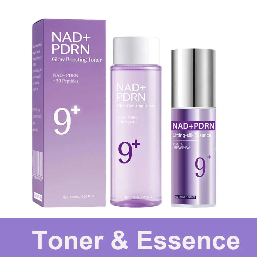 SkinSwaag Beauty NAD+ PDRN — Lifting & Silk — Essence product front view with dropper