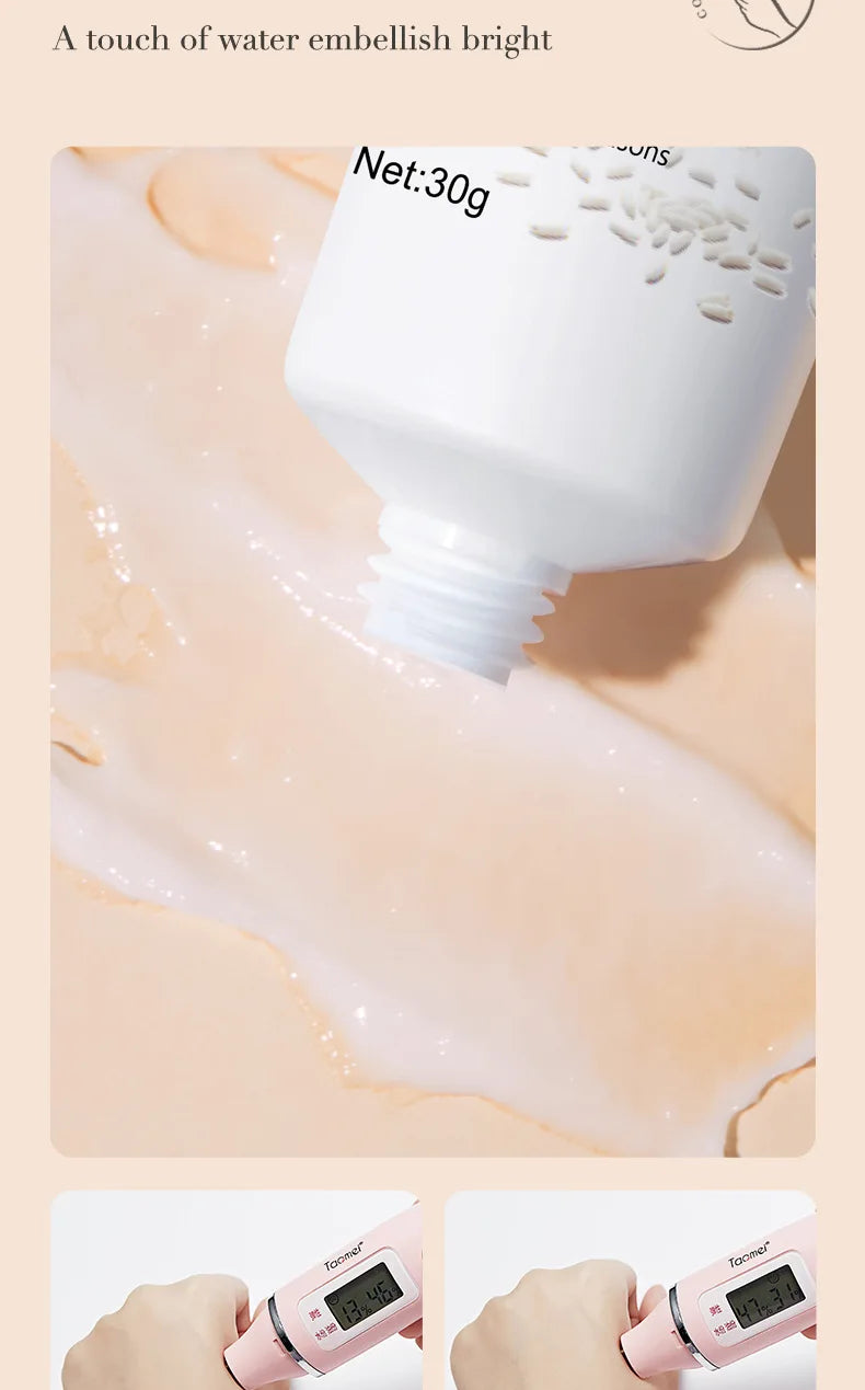 White rice hand cream tube for whitening and nourishing hands, anti-aging skin care