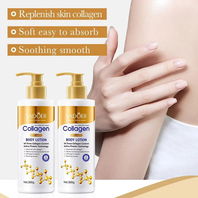 Collagen milk face and body cream jar for moisturizing and brightening skin